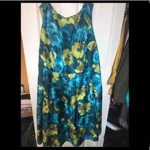 Blue and green Floral